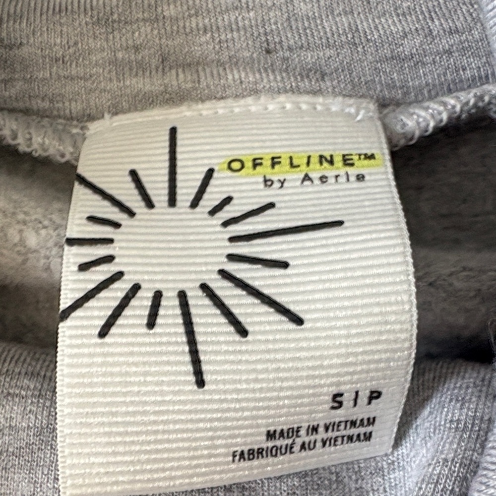 Aerie Gray Turtleneck Sweatshirt (Your Doing Amazing) Size Small Oversized - Picture 4 of 7